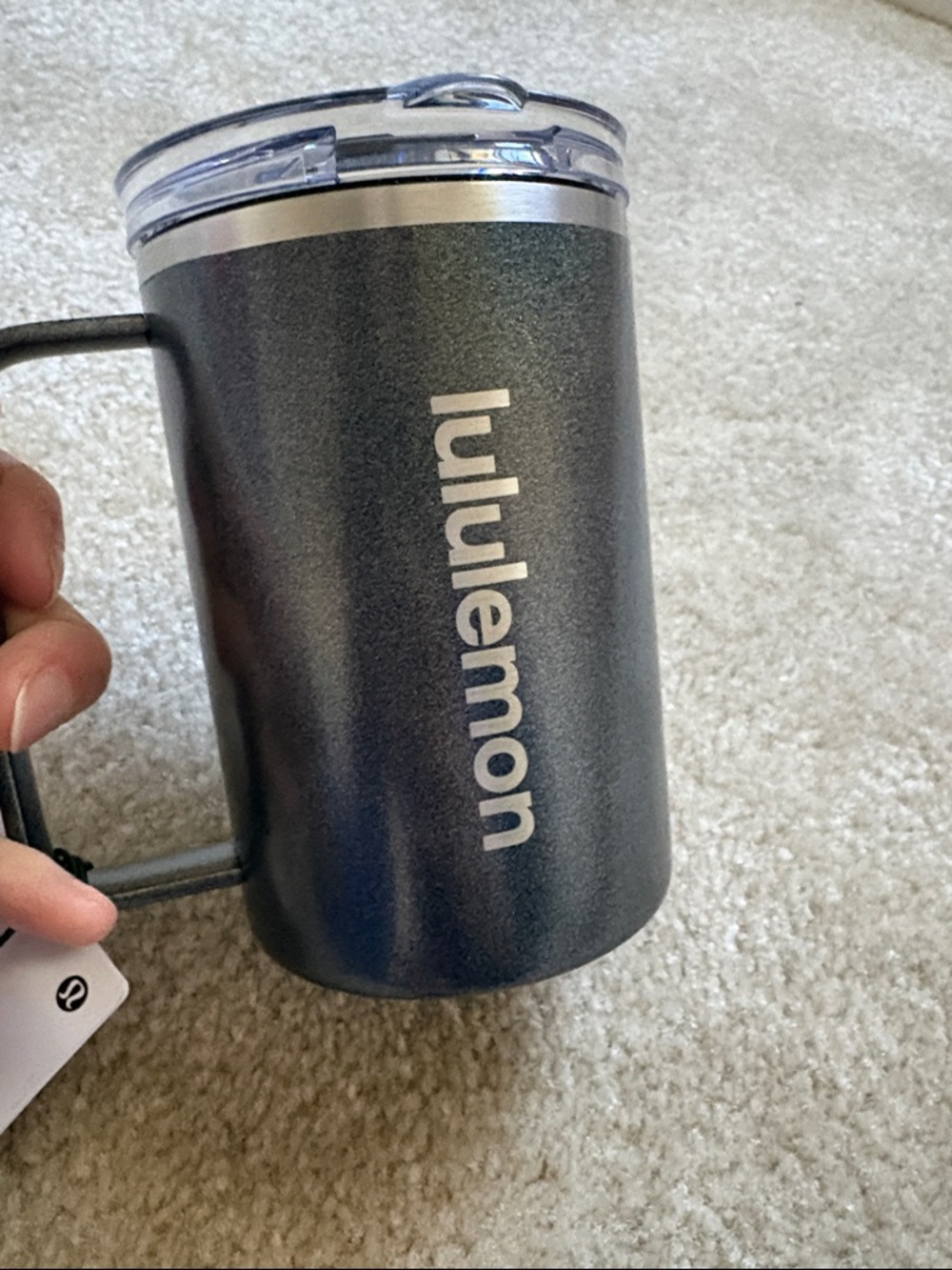 Lululemon Black Travel Mug with Handle nwt - Picture 3 of 3